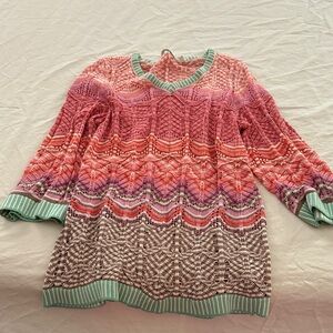 Soft Surroundings Multicolor V-Neck Sweater